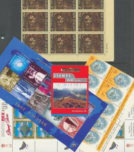Very mixed lot. With mint & used world stamps on pages, loose in boxes and incl. full sheets and booklets. Noted world high values, small accumulation of New Zealand and Pacific Islands P.O. packs. Plus a box of mixed ephemera. Mixed condition, many 1000'