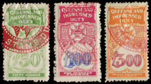 AUSTRALIA & WORLD REVENUES in a large binder: Good range, Aust. States incl. NSW, Queensland, Tasmania, Victoria and West. Australia from QV onwards, as Stamp Duty, Impressed Duty, Relief, Cattle & Instalment Tax etc. Noted 1930 Q'land Impressed Duty rang