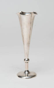 Chinese export silver spill vase by Tuck Chang of Shanghai, late 19th century, hallmarked ‘TC’, 17cm high; weight 190g.