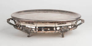 CHRISTOFLE French silver plated food warmer, early 20th century. Length 46cm