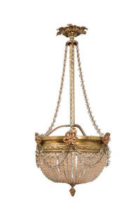 French basket chandelier, early 20th century. 63cm.