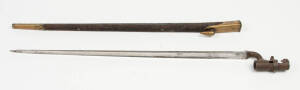 1853 Pattern Enfield socket bayonet with scabbard. 64cm