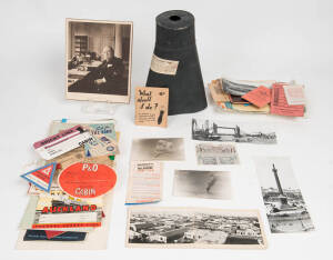 WW2 period ephemera including "Parker's Blackout Shade", photograph of Winston Churchill, Ration books, Identity card, postcards, plus a group of SHIPPING related ephemera. Inspection will reward. (40+) items 