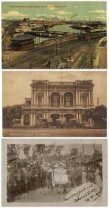 Postcards: Group many early 20th century Australian incl.  street scenes. NSW (35+), Queensland (20+), Victoria (10) and general world (40+). Mixed condition.