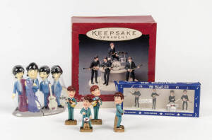 THE BEATLES: 4 sets of figurines, 1 in the form of salt and pepper shakers; original and reproduction. 