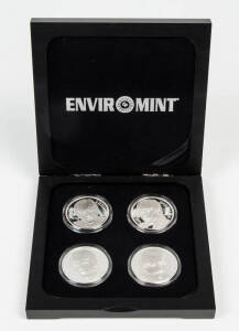 THE BEATLES: 1994 EnviroMint Limited Edition 4-piece Matched Number Set silver medallions in presentation box with certificate of authenticity