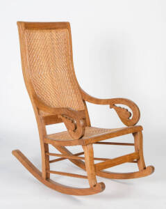 Colonial planters chair & rocking chair, 19th century.