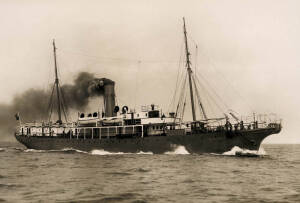 A collection of large format black & white photographs of naval and commercial shipping, sailing boats, submarines, etc., mainly English (97)