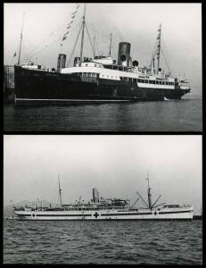 A collection of commercial and passenger shipping photographs including paddle steamers; all postcard-size (approx. 1050)