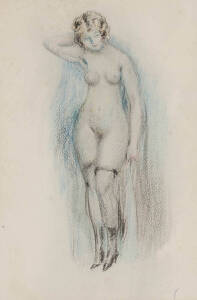 ARTIST UNKNOWN, Pastel of a nude