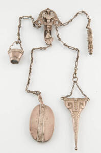 A chatelaine, silver, A/F.