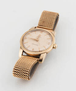 A Gentleman's bump auto wristwatch, Omega, gold plated.