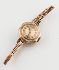 A Lady's wristwatch, Rolex, 9ct rose gold.