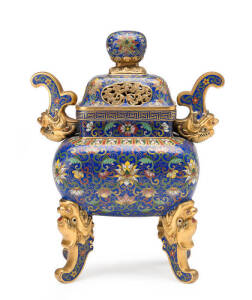 Chinese cloissone decorative incense burner, late 19th century. Provence: Dr Cec English. 21cm.