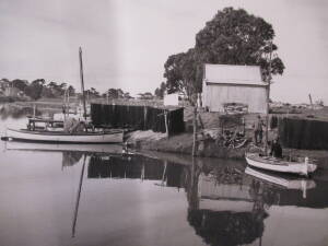 DOUGLAS THOMPSON [1932- ] "Scene on Noosa River at Tewantin", 1955, pigment ink on giclee print, signed by the photographer at lower right, ed. 1/25. Image size: 37.5x49.5cm.