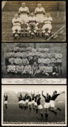 SOCCER & RUGBY: Associated Press Photo from West Germany v Australia match at 1974 World Cup; postcards "Australasian F.C.1911-12" & "Salford R.F.C. Tourists Aus 1936"; photograph "The Kiwi Touring Team give their War Cry at Central Park, Wigan Oct.22nd 4 - 2