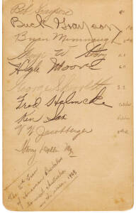 BASEBALL & CRICKET: c1925-34 Autograph Book, with c155 signatures, noted 1929 American baseballers (10), USS Idaho (10), NSW baseballers (12 x 3); 1934 baseball teams from NSW, Victoria & South Australia; cricket with c1931 NSW, South Africa & Balmain.