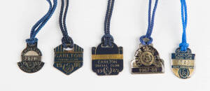 BADGES, c1970s-2000s range, noted Melbourne Cricket Club (4); VFL Park (18); Carlton Social Club (7); Hawthorn Football Club; Oakleigh Football Club; Victoria racing Club (3); St.Patrick's Race Club (5); LTAV (7); plus phone cards (30).