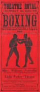 MERV WILLIAMS FIGHT POSTER, "Theatre Royal, Thursday, 18th March, 1926. BOXING. Best Professional Contest Ever Staged in Timaru. Merv Williams (Australia), Contender for the Australasian Middle-Weight Championship v Eddie Parker (Timaru), Light-Heavy and