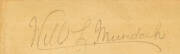 WILLIAM LLOYD MURDOCH, signature on piece. [William Murdoch played 19 Tests 1877-92, including 16 as captain. Australia's 2nd captain. He captained Sussex 1893-99, and played a Test for England, one of five players to represent both Australia & England in
