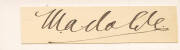 MONTY NOBLE, nice signature on piece. [Monty Noble played 42 Tests, 1897-1909, including 15 as captain. Australia's 12th captain].