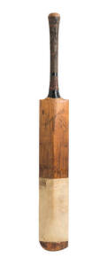 EDGAR MAYNE'S CRICKET BAT FROM 1921 ASHES TOUR, full size "E.Farnell & Sons - Percy Holmes" Cricket Bat, match-used and endorsed in the ownership position "Edgar Mayne, Old Trafford, 21st July 1921". 