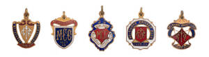 MELBOURNE CRICKET CLUB, membership badges for 1925-26, 1926-27, 1927-28, 1928-29 & 1929-30.