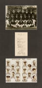 1926 AUSTRALIAN TEAM, display compring autograph page with 13 signatures including Herbert Collins, Jack Ryder, Clarrie Grimmett & Bill Ponsford, window mounted with team photograph, framed & glazed, overall 48x84cm.