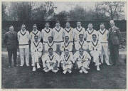 1929 SOUTH AFRICAN TEAM, printed team photo (Taken specially for the Jaeger Co. Ltd), with 16 faded signatures including Nummy Deane (captain), Herbie Taylor & Jock Cameron, overall 31x25cm.