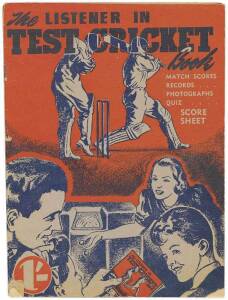 CRICKET CARDS & TOUR GUIDE: 1948 tour gude "The Listener In Test Cricket Book" [Melbourne, 1948]; plus c1926-2000s range of cricket cards (100s). Inspection will reward.