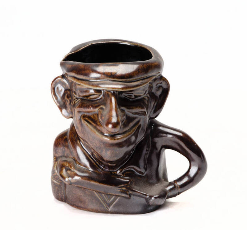 DON BRADMAN, Bendigo Pottery "Sir Don Bradman" caricature jug, 15cm high, limited edition 956/3000.