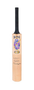 DON BRADMAN, signature on full size "Bradman 452" Cricket Bat, also with two other signatures including Mark Taylor. Superb condition.