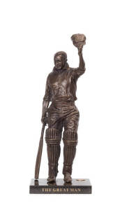 DON BRADMAN, bronze statuette "Don Bradman, Lord's 1930" by sculptor Tanya Bartlett, limited edition 177/2500, 37cm tall, signed by the artist and dated 1999. a smaller version of her statue "the Final farewellL at the Bradman museum in Bowral. G/VG condi