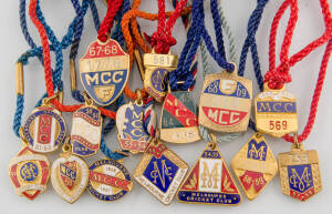 MELBOURNE CRICKET CLUB, membership badges fcomplete run from 1949-50 to 1983-84.