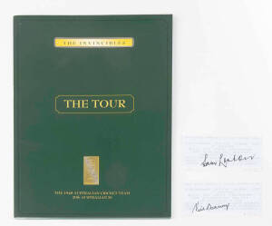 BALANCE OF CRICKET COLLECTION, noted "The Invincibles" Bar Runner signed by Sam Loxton & Neil Harvey; booklet "The Tour"; tickets signed by Sam Loxton & Neil Harvey; 1966-67 Australian team photograph; 1993 Australian team photo with facsimile autographs;