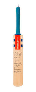 SIGNED CRICKET BAT: Full size "Gray-Nicolls" Cricket Bat with 7 signatures - Ian Chappell, Greg Chappell, Jeff Thompson, Ashley Mallett, Dennis Lillee, Rod Marsh & Gary Gilmore.