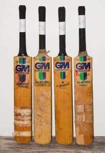 SIGNED CRICKET BATS, noted Brian Lara (2); Greg Chappell, Neil Hawke, Bob Massie, Les Favell, Brett Lee; 1974 England v South Australia; Adelaide Strikers; 2005 Southern Stars (2); Karen Rolton. Fair/VG condition.