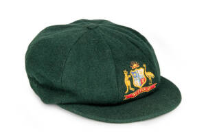 JOHN MACLEAN'S AUSTRALIAN "BAGGY GREEN" TEST CAP. Good condition. [John Maclean played 4 Tests & 2 ODIs 1978-79].