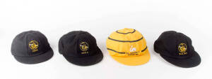 WESTERN AUSTRALIA CRICKET CAPS: WA Colts cricket cap signed by Simon Katich; WA Under 17 cap signed by Simon Katich; WAIS Colts cap signed by Simon Katich; plus W.A. Invitation XI/Northam 1992" cap signed by Jo Angel. G/VG condition.