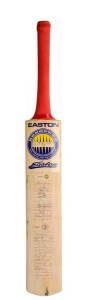 1993-94 AUSTRALIA v SOUTH AFRICA, "Easton" Cricket Bat, signed on front by both teams, with 27 signatures including Allan Border, Mark Taylor, Keppler Wessels & Hansie Cronje. Fair/G condition.