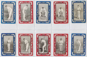 1909 Wills (Australia) "Australian & English Cricketers", complete set [25]. One creased, others Fair/VG.