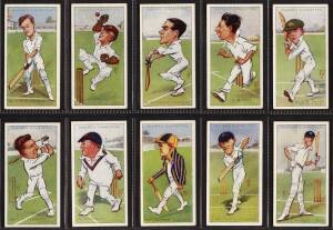 1926 Players "Cricketers, Caricatures by RIP" [50]; plus Players "Cricketers 1938" [50]. G/VG.