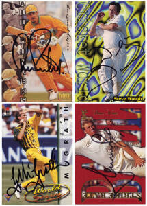 SIGNED CRICKET CARDS: c1987-2000 collection in album, with c371 signed cards, plus few signed covers & letter from Keith Miller. Inspection will reward.