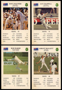 1994-95 Spears "The Great Test Match Card Game" [58/63] plus 7 spares. All showing Australian Test players. G/VG.