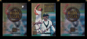 1996 Futera "Marsh Lillee Duo Signature Card" signed card #162/250, with Redemption card & Certification card. VG.