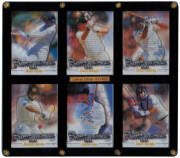 1996 Futera "BL2 Brian Lara 375" card signed #25/375; "RM1 Run Machines - Ricky Ponting" card signed; plus "Run Machines Acetate" set [6]. VG. - 3