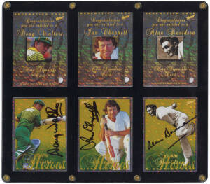 1998 Select "Ashes Heroes Signature Cards" [12], each with Redemption card. VG.