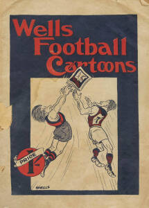 FOOTBALL EPHEMERA, c1923-99 range, noted "Wells Football Cartoons" [Melbourne, 1923]; "The Sporting Globe Football Book" [Melbourne, 1929-30]; original cartoon of Bob Pratt & photo of Peter Reville; matchbox holders with 1929 Oakleigh fixtures (4); VFL Pa