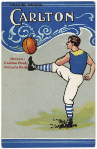 c1905 Valentines "League Series" Postcard for Carlton. G/VG.