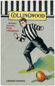 c1905 Valentines "League Series" Postcard for Collingwood. Good condition.